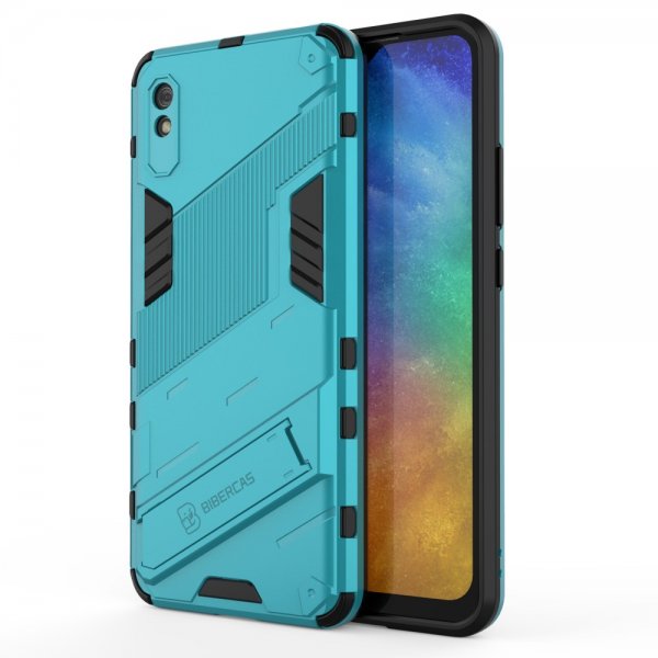 Xiaomi Redmi 9A Skal med Stativ Blå
