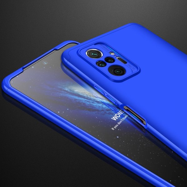 GKK Xiaomi Redmi Note 10 Pro Skal Tredelat Blå