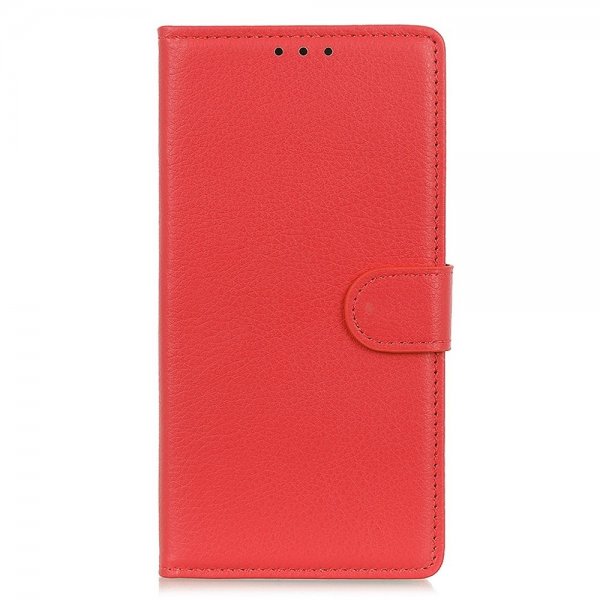 Xiaomi Redmi Note 13 4G Fodral Litchi Röd