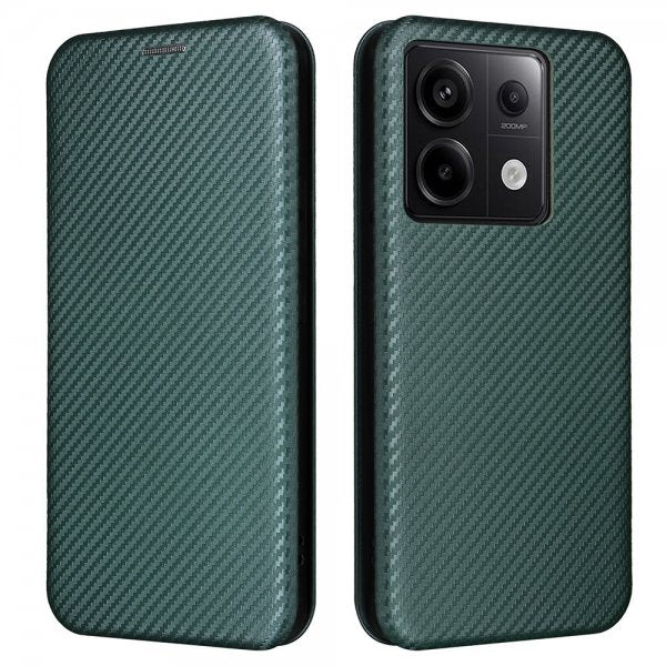 Xiaomi Redmi Note 13 5G Fodral Kolfibertextur Grön