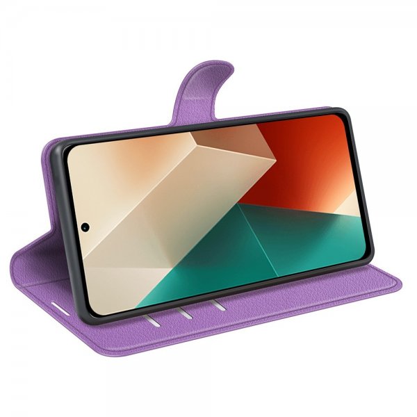 Xiaomi Redmi Note 13 5G Fodral Litchi Lila