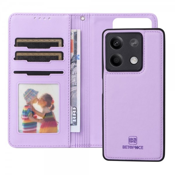 Betopnice Xiaomi Redmi Note 13 5G Fodral med Löstagbart Skal 005 Lila