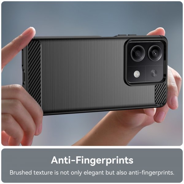 Xiaomi Redmi Note 13 5G Skal Borstad Kolfibertextur Svart