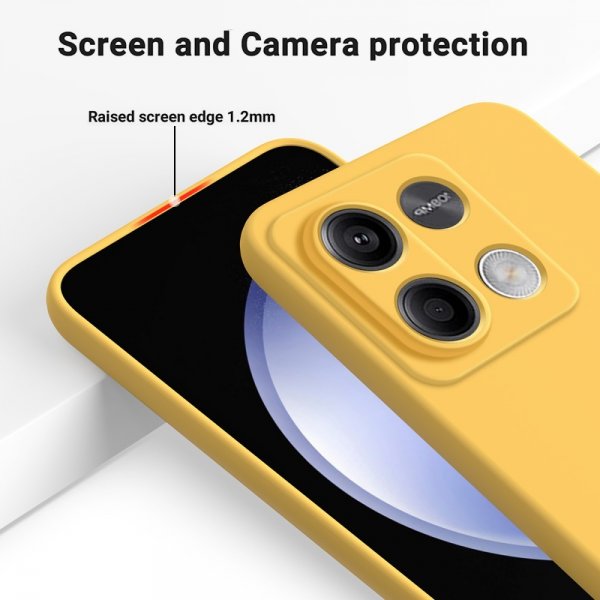 Xiaomi Redmi Note 13 5G Skal med Strap Silikon Gul