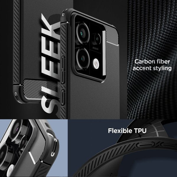 Spigen Xiaomi Redmi Note 13 Pro 5G Skal Rugged Armor Matte Black