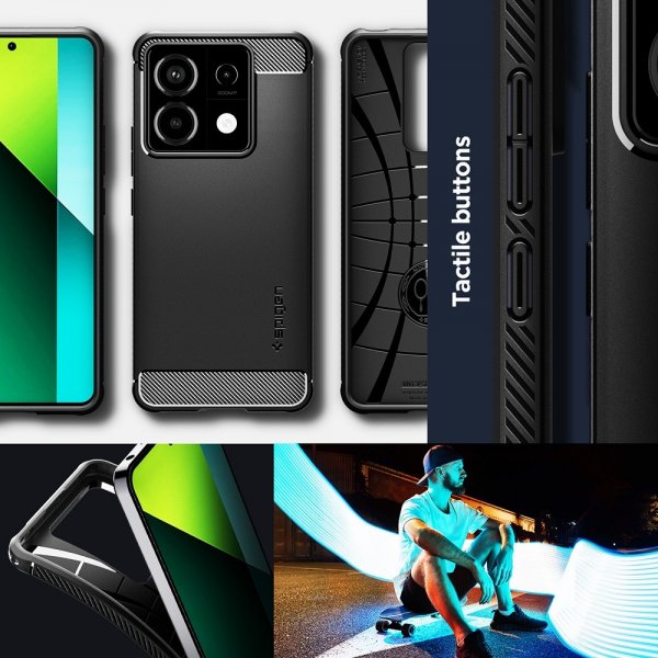 Spigen Xiaomi Redmi Note 13 Pro 5G Skal Rugged Armor Matte Black