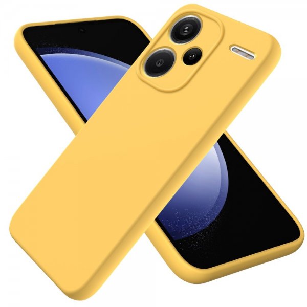 Xiaomi Redmi Note 13 Pro Plus 5G Skal med Strap Silikon Gul