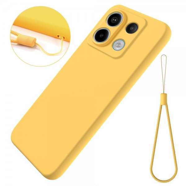 Xiaomi Redmi Note 13 Pro 5G Skal med Strap Silikon Gul