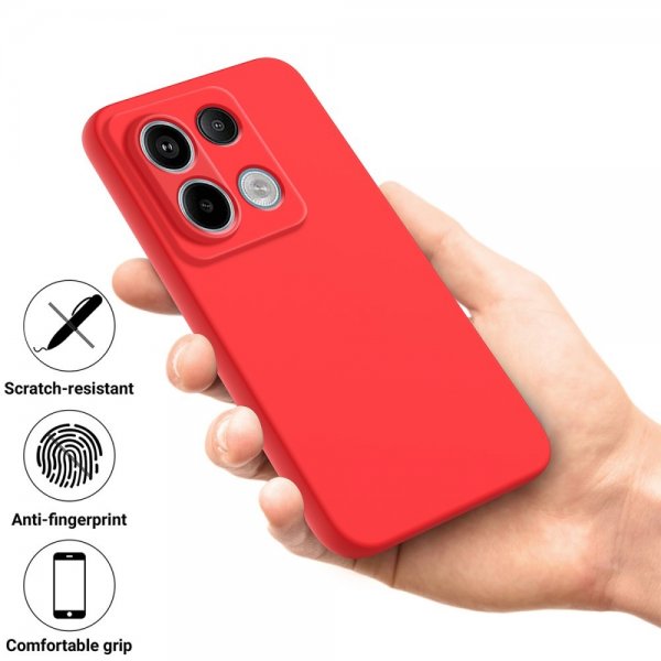 Xiaomi Redmi Note 13 Pro 5G Skal med Strap Silikon Röd