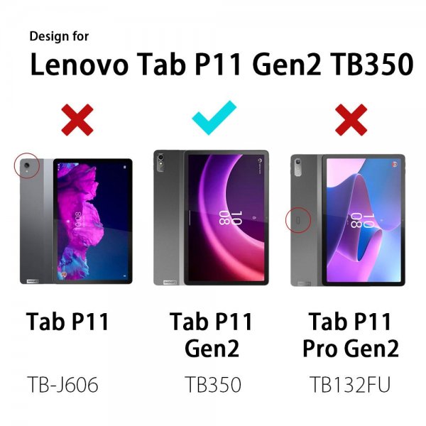 Armor-X Lenovo Tab P11 (2nd gen) TB350 Skal Corner Protection Case Hand Strap Kickstand X-Mount