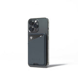 Mujjo MagSafe Korthållare Full Leather Magnetic Wallet Basalt