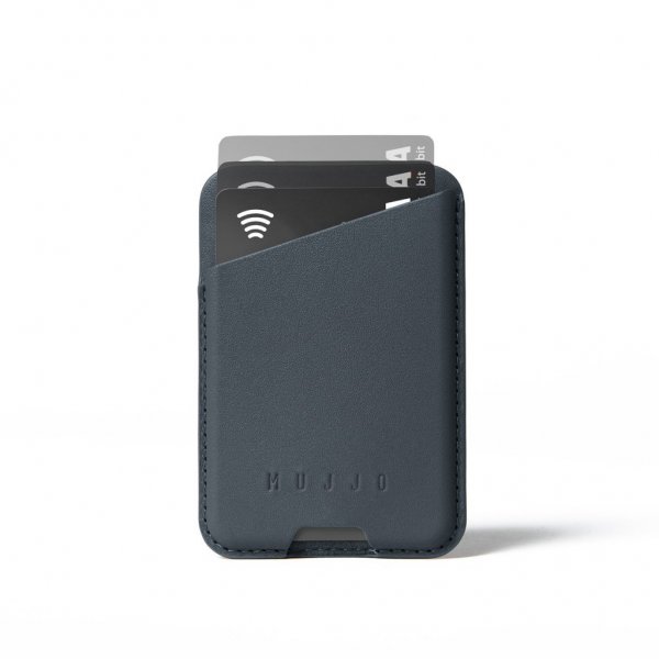 Mujjo MagSafe Korthållare Full Leather Magnetic Wallet Basalt