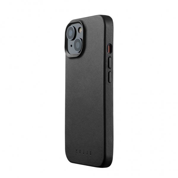 Mujjo iPhone 15 Skal Full Leather Case Svart