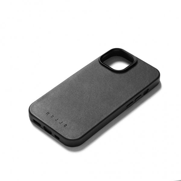 Mujjo iPhone 15 Skal Full Leather Case Svart