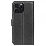 iPhone 16 Pro Fodral Litchi Svart