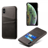 iPhone X/Xs Skal med Två Kortfack Svart