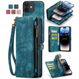 CaseMe iPhone 12/iPhone 12 Pro Fodral 008 Series Löstagbart Skal Petrol