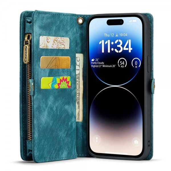 CaseMe iPhone 12/iPhone 12 Pro Fodral 008 Series Löstagbart Skal Petrol