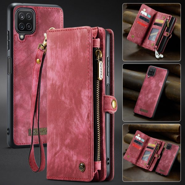 CaseMe Samsung Galaxy A12 Fodral 008 Series Löstagbart Skal Röd