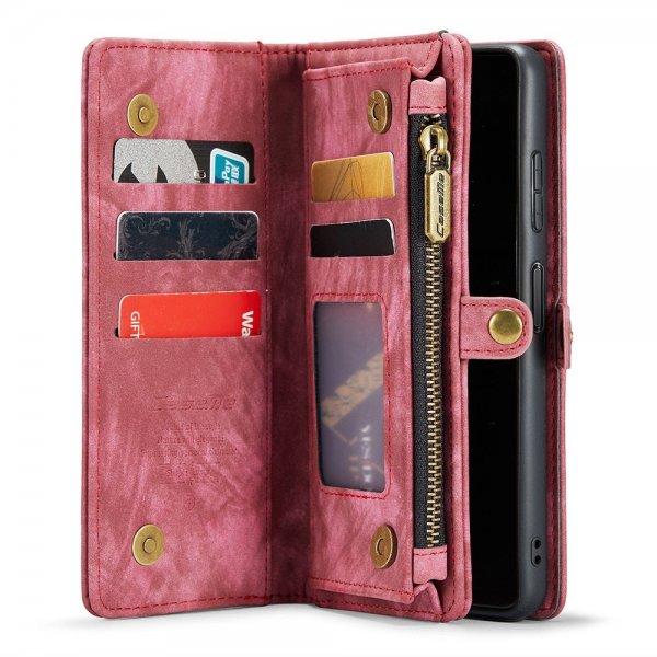 CaseMe Samsung Galaxy A12 Fodral 008 Series Löstagbart Skal Röd