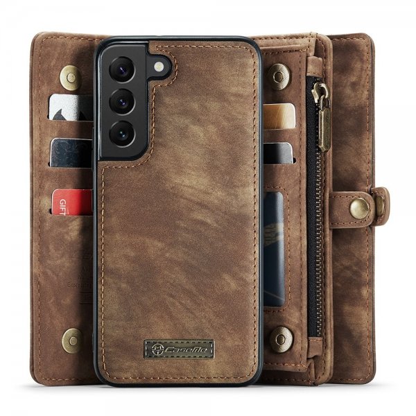 CaseMe Samsung Galaxy S22 Fodral 008 Series Löstagbart Skal Brun