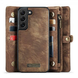 CaseMe Samsung Galaxy S22 Fodral 008 Series Löstagbart Skal Brun