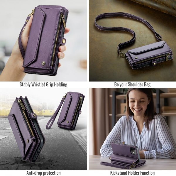 CaseMe iPhone 12/iPhone 12 Pro Fodral C36 Series Lila