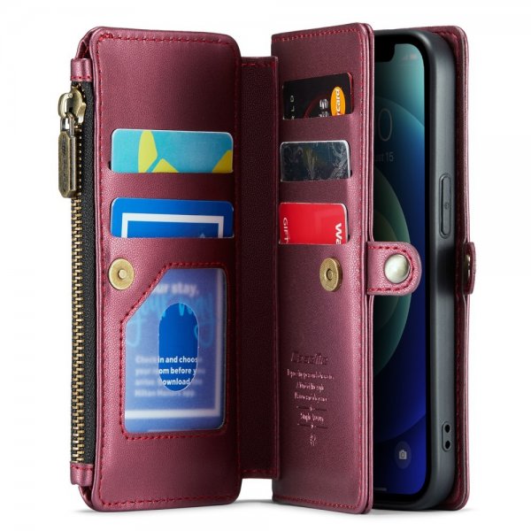 CaseMe iPhone 12/iPhone 12 Pro Fodral C36 Series Röd