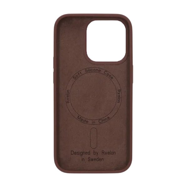 Rvelon iPhone 14 Pro Skal Silikon MagSafe Brun