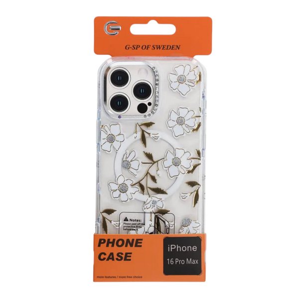 iPhone 16 Pro Max Skal Mönster MagSafe Blomkvistar