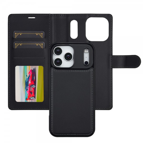 Nordic Covers iPhone 17 Pro Fodral med avtagbart MagSafe-skal Raven Black