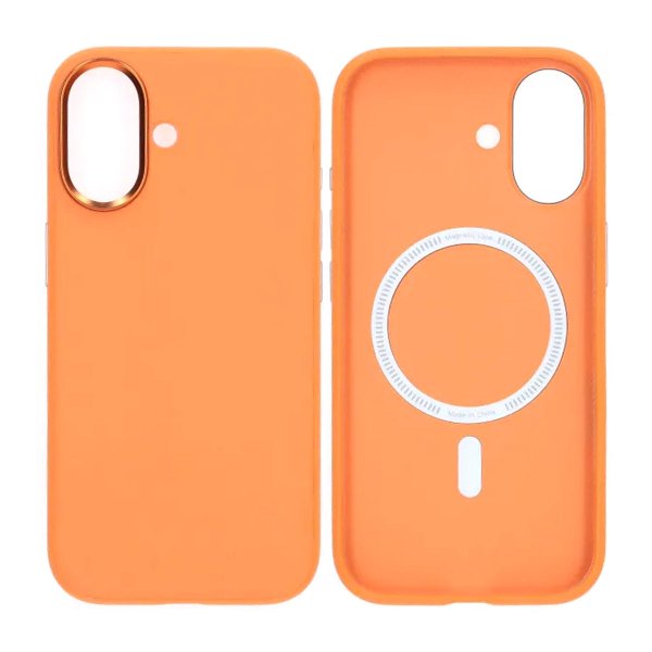 iPhone 17 Skal Konstläder MagSafe Orange