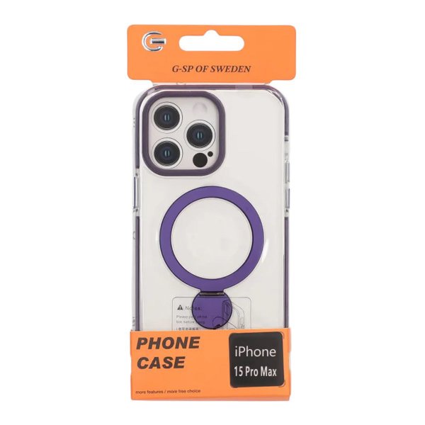 iPhone 15 Pro Max Skal Ringstativ MagSafe Lila