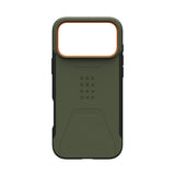 Urban Armor Gear (UAG) iPhone 17 Pro Max Skal Civilian MagSafe Olive/Orange