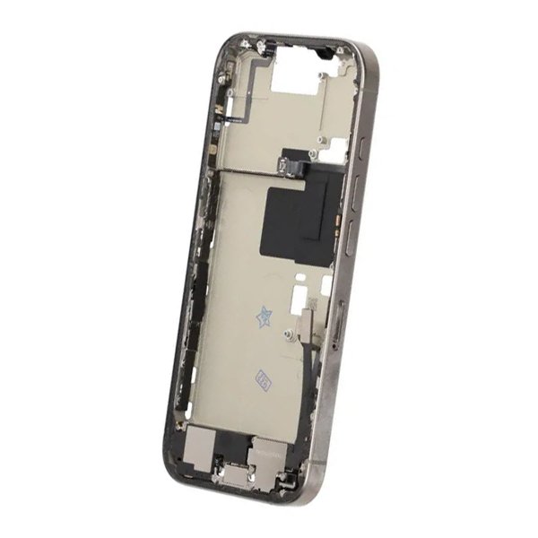 Mittenram med smådelar för iPhone 16 Pro - Naturlig Titan OEM