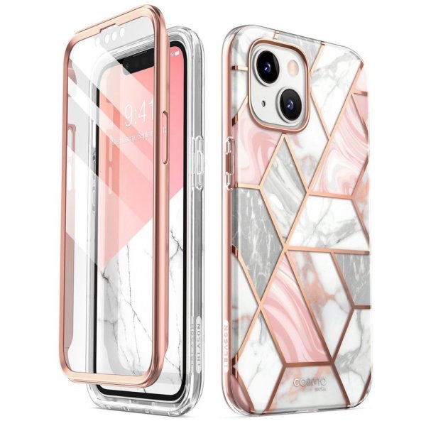 Supcase iPhone 14 Plus Skal Cosmo Pink Marble