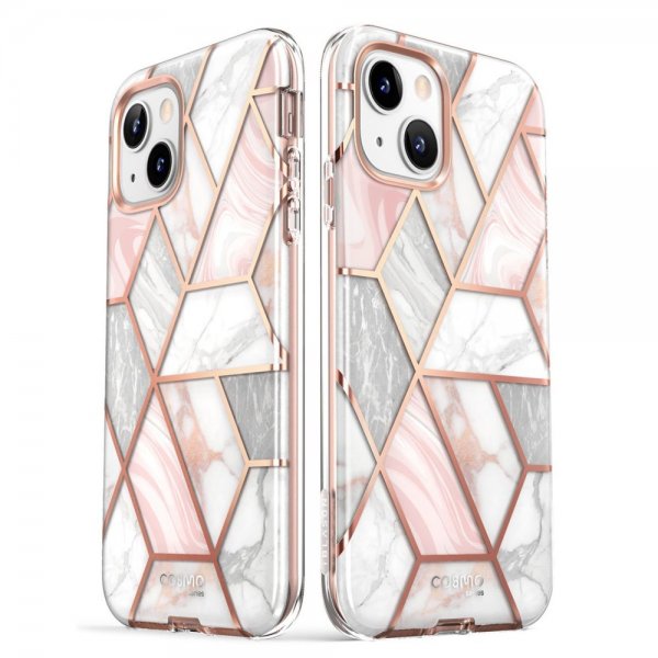Supcase iPhone 14 Plus Skal Cosmo Pink Marble