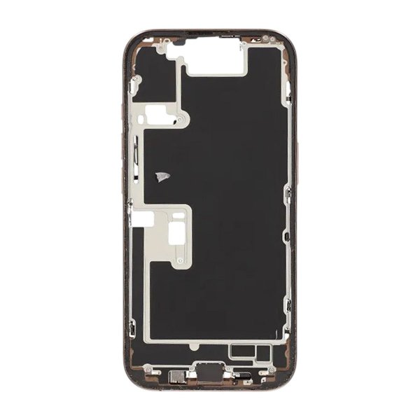 Mittenram med smådelar för iPhone 16 Pro - Sandfärgad Titan OEM