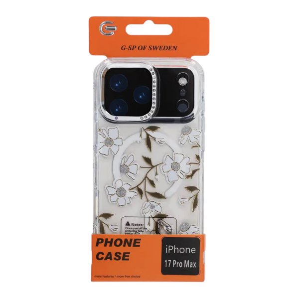 iPhone 17 Pro Max Skal Mönster MagSafe Blomkvistar