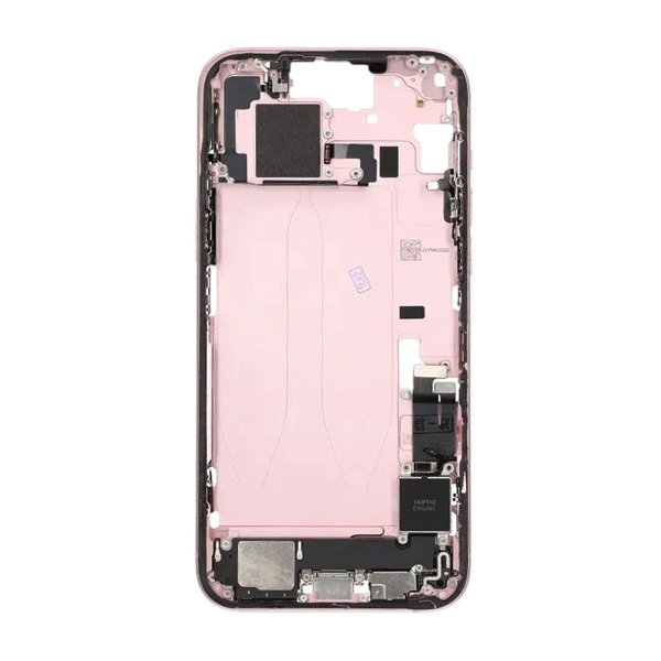 Mittenram med smådelar för iPhone 15 Plus - Rosa OEM