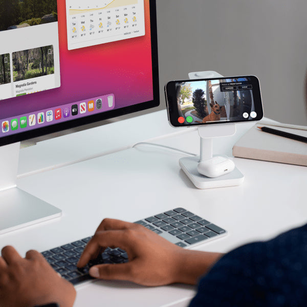 Twelve South Trådlös Laddare HiRise Three MagSafe Vit