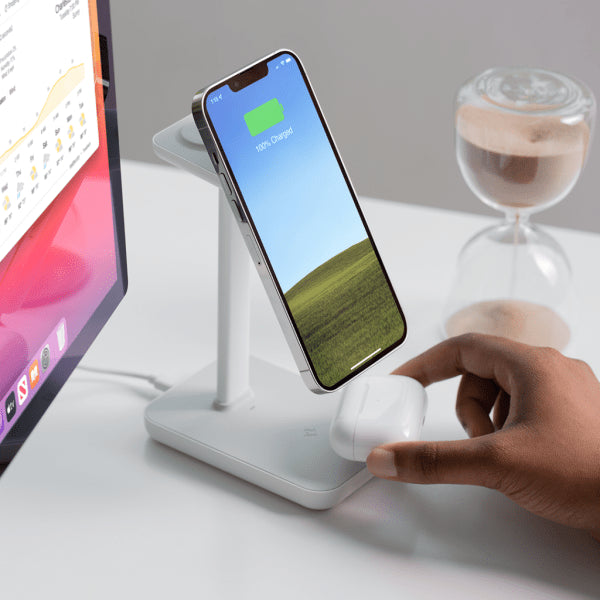 Twelve South Trådlös Laddare HiRise Three MagSafe Vit