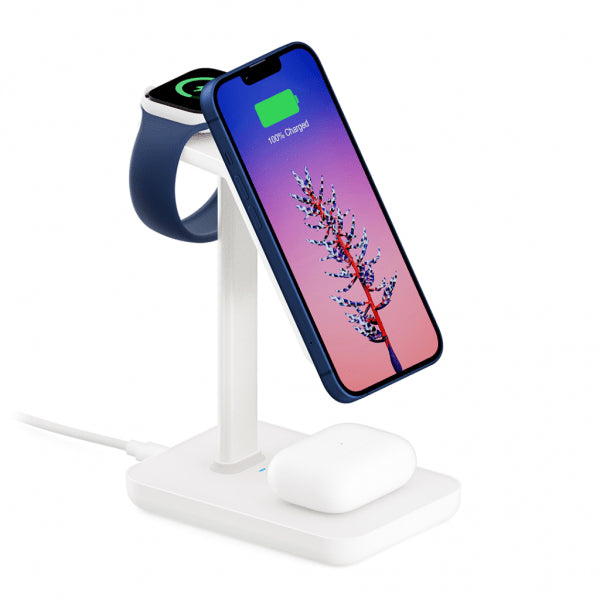 Twelve South Trådlös Laddare HiRise Three MagSafe Vit