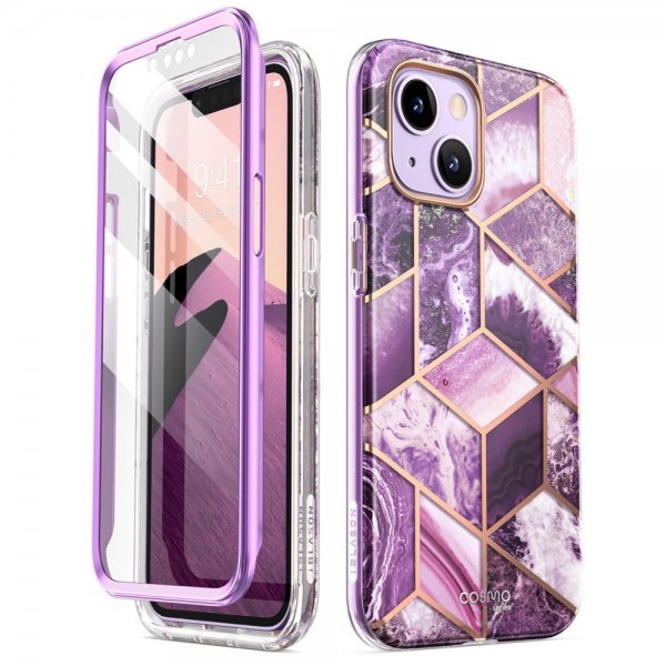 Supcase iPhone 14 Plus Skal Cosmo Purple Marble