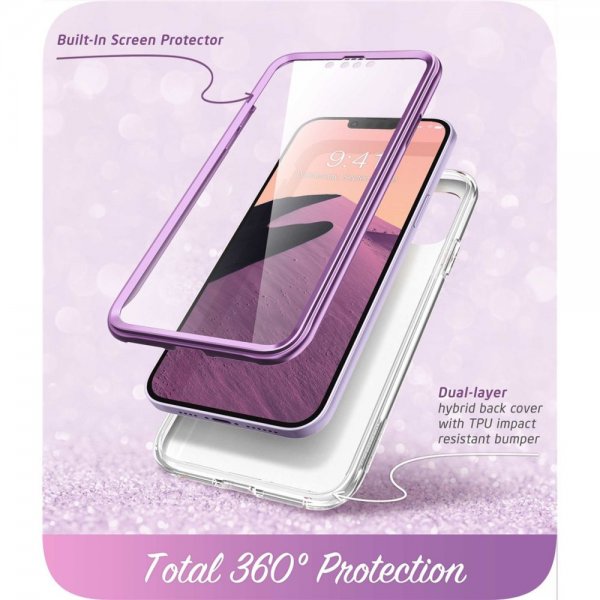 Supcase iPhone 14 Plus Skal Cosmo Purple Marble