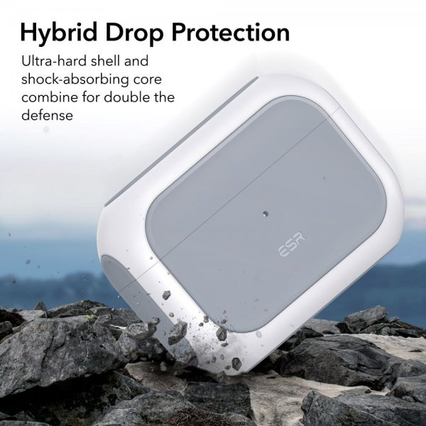 ESR AirPods Pro/AirPods Pro 2 Skal Orbit Hybrid HaloLock Vit