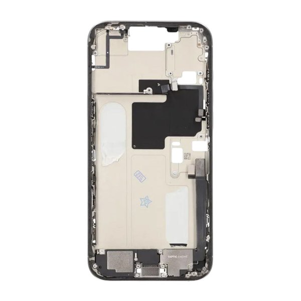 Mittenram med smådelar för iPhone 16 Pro Max - Vitt Titan OEM