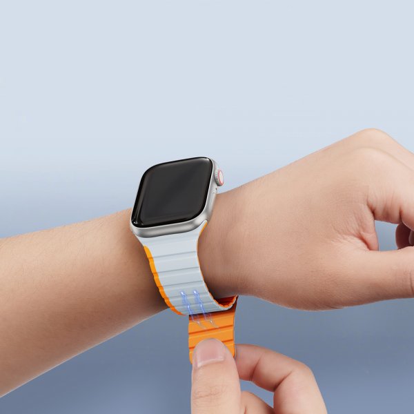 Dux Ducis Apple Watch 38/40/41/42mm Armband LD Series Grå Orange