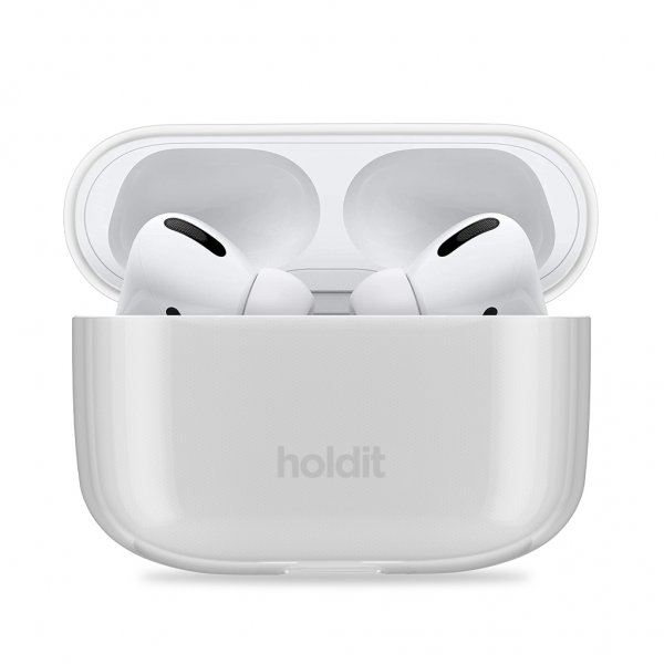holdit AirPods Pro/AirPods Pro 2 Skal Seethru Vit