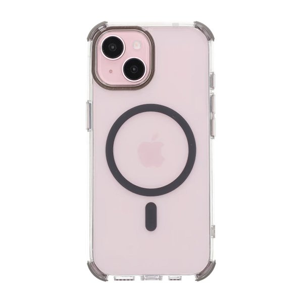 Rvelon iPhone 15 Skal Förstärkta Hörn Grå